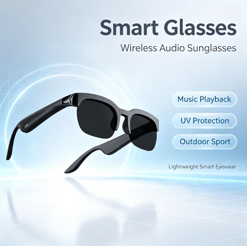Smart Glasses Lens - Умные аудиоочки 2026: Bluetooth-вызовы, музыка через