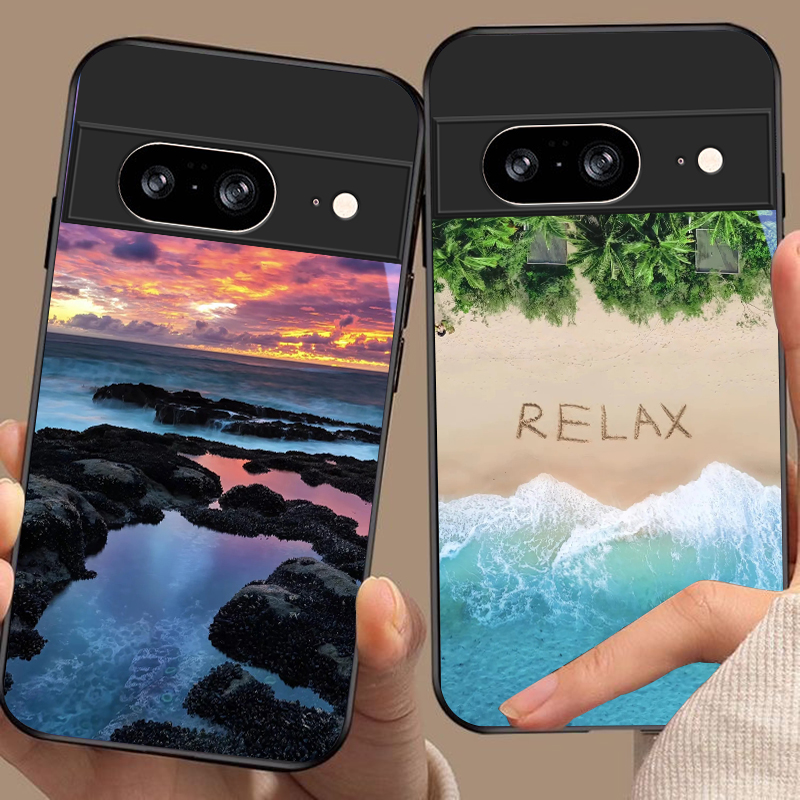 Google Pixel 9 - Чехол для телефона из черного стекла