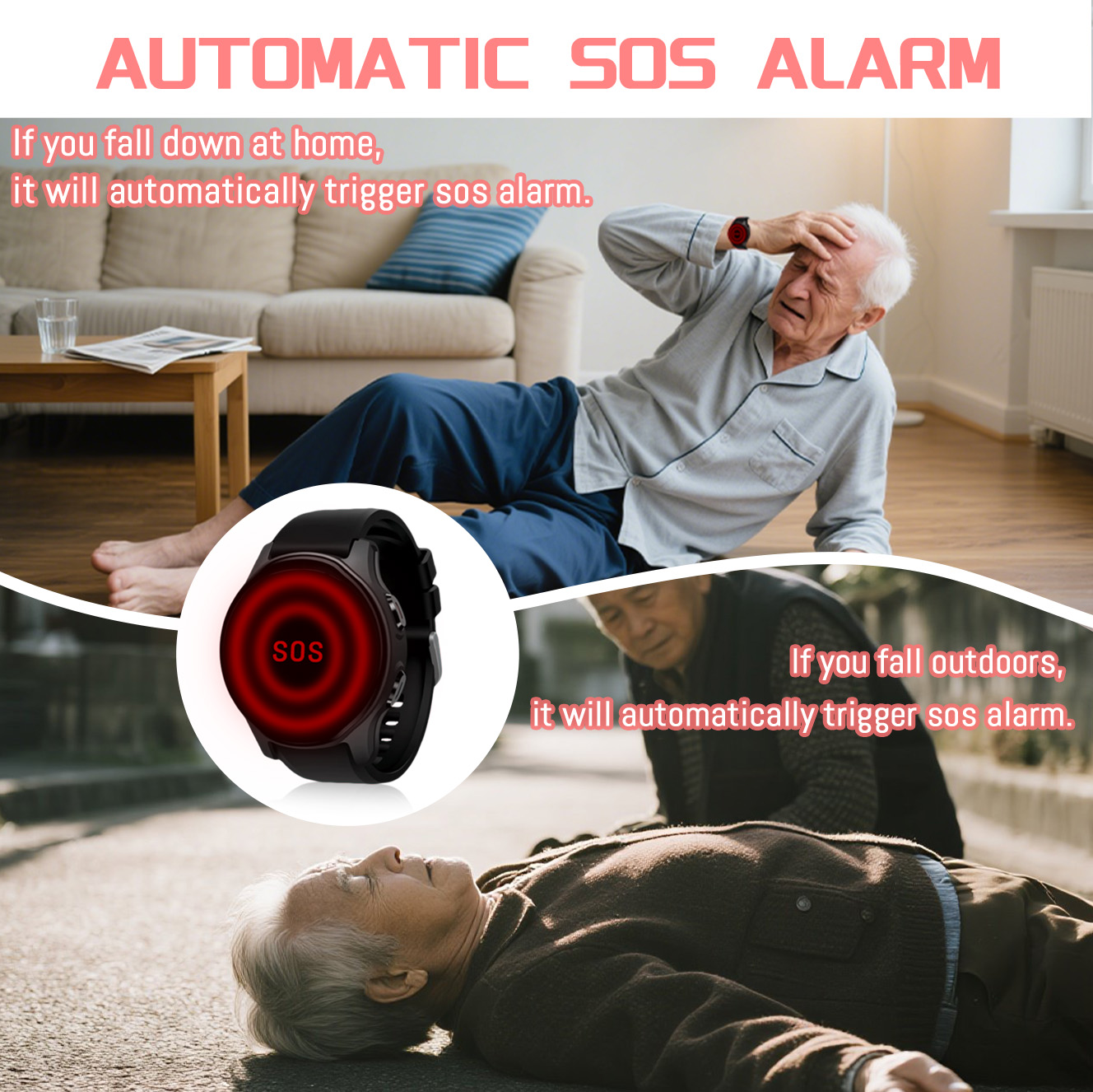 Новые умные часы с GPS-навигац – обзор и цена Fall Detection Watch